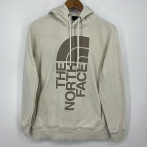 The North Face Hoodie Women's‎ Size M Beige Logo Pockets Drawstring Pullover